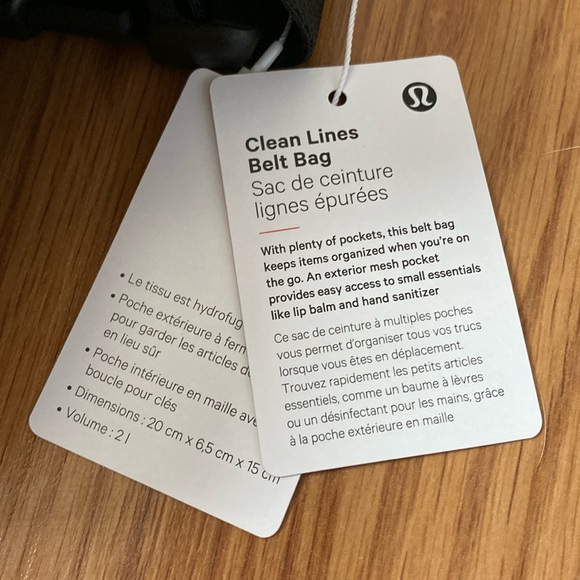 ❤️ Lululemon Clean Lines Belt Bag Grey Sage NWT - Picture 3 of 6